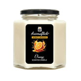 Orange Scented Candle in Hexagonal Jar